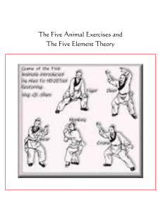 five animal exercises and the five elemeny theory