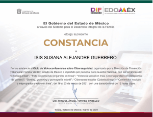 Cybersecurity Conference Attendance Certificate