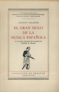 Salazar, Adolfo. El gran siglo de la música española