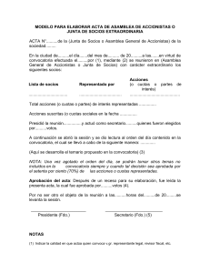 ACTA DE ASAMBLEA DE ACCIONISTAS