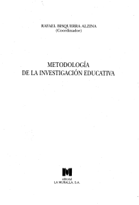 METODOLOGIA DE LA INVESTIGACION EDUCATIV