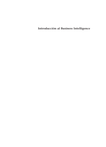 Introduccion al Business Intelligence