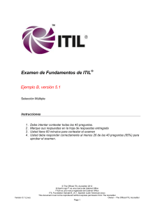 Examen de Fundamentos de ITIL forma b