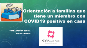 Orientación a familias que tiene un miembro con COVID-19