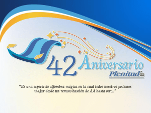 42 Aniversario Tema 1 - Comite de Plenitud