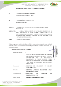 INFORME DE ESTADO SITUACIONAL DE LA OBRA SUSPENDIDA