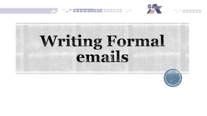 Writing formal emails