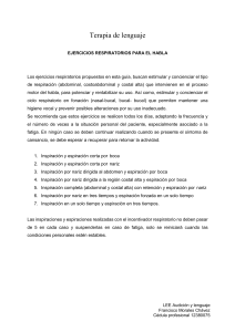 Ejercicios de Terapia del Lenguaje: Respiración, Relajación y Voz