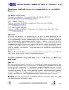 Visualización científica de datos geodésicos en presas de tierra, caso Embalse Palmarito