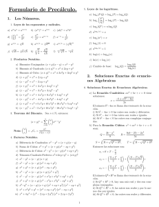 Formulario Calculo Diferencial e Integra