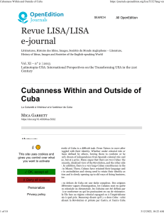 Cubanness Within and Outside of Cuba