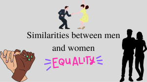 Similarities between men and women