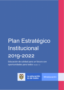 Plan estrategico Institucional 2019-2022