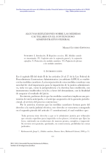 1 Reflexiones sobre las medidas cautelares en el contencioso administrativo (Manuel Lucero Espinoza)