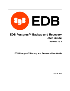 edb Postgres Backup & Recovery Guide