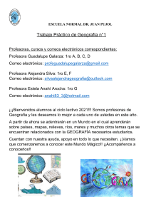 Geografia 1er Año -Escuela Normal Dr. Juan Pujol- Trabajo práctico  2