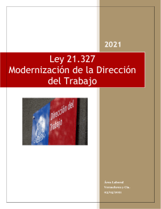Ley 21.327 Modernización de la Dirección del Trabajo