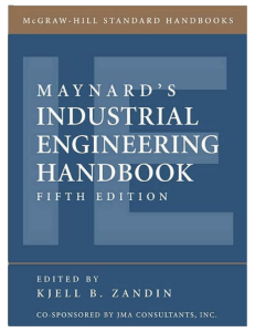 Industrial Engineering Handbook Fifth Ed