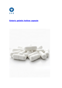 Enteric gelatin hollow capsule