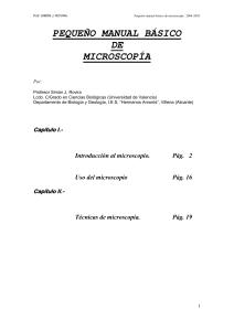 Pequeño manual básico de Microscopía - Prof. Simón J. Rovira
