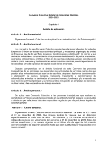 Convenio Colectivo Estatal de Industrias Cárnicas 2021-2023