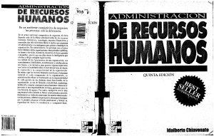 administración de recursos humanos 5 ed - idalberto chiavenato