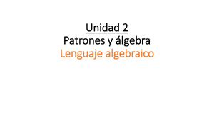 Clase N.11 - Lenguaje algebraico