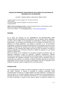 Análisis de barreras longitudinales en el marco de auditorías de seguridad vial en Argentina