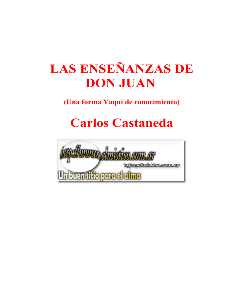 01 - LAS ENSE¥ANZAS DE DON JUAN