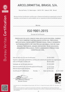 ARCELOR MITAL - ISO 9001 - Barra de Acero de Carbono ASTM A36