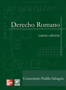 Derecho Romano - Gumesindo Padilla Sahagún