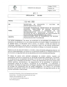 CIRCULAR-No.-033-DE-2022 SALIDAS PEDAGOGICAS