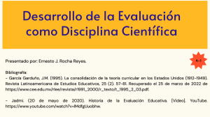 Actividad 1 Desarrollo de la Evaluación como Disciplina Cientifica EJRR