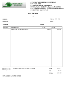 COTIZACION OPTICO RH CITROEN BERLINGO