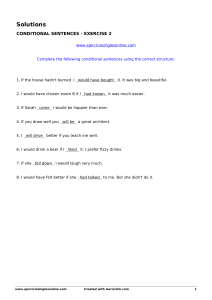 Solutions---CONDITIONAL-SENTENCES---EXERCISE-2