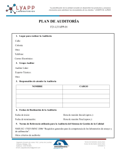 Plan de Auditoría