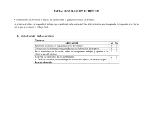 PAUTAS DE EVALUACIÓN DE TRÍPTICO