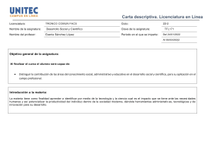 Carta descriptiva ALUMNOS TFL171