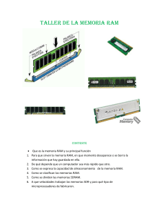 Taller de la Memoria RAM: Funcionamiento y Tipos