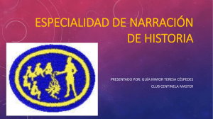 ESPECIALIDAD DE NARRACIÓN DE HISTORIA