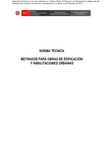 Metrados Obras Edificación y Habilitaciones Urbanas - Norma Técnica