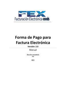 FEX - Manual de usuario de forma de pago SUNAT 2.0