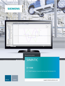 SIMATIC S7-1500 S7-1500T Motion Control V4.0 en el TIA Portal V15