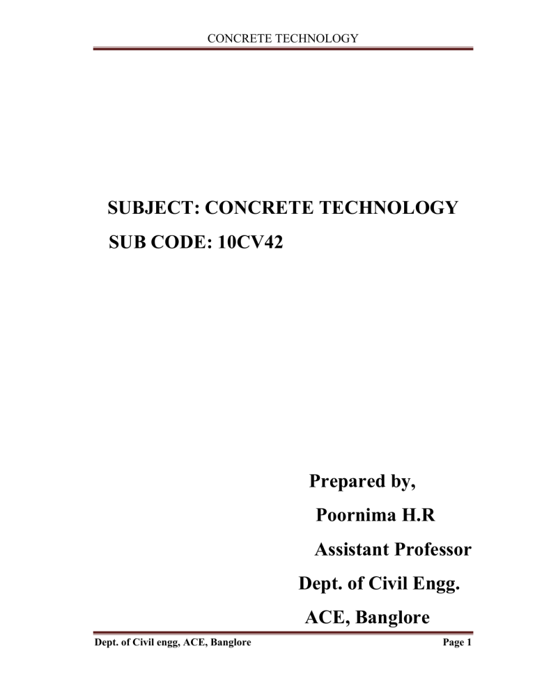 thesis on concrete technology