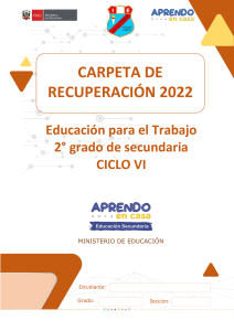 Carpeta de recuperación 2022  2° grado Educación para el Trabajo - copia