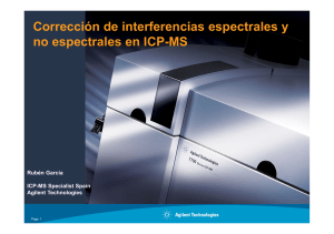 Corrección de interferencias espectrales y no espectrales en ICP-MS