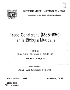 isaac ochoterena en la biología mexicana