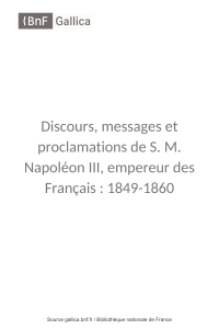 Discours messages et proclamations de [...]Napoléon III bpt6k5409588t
