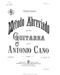 Antonio Cano-Método abreviado de guitarra