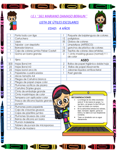 Lista de útiles escolares 5 AÑOS (1)
